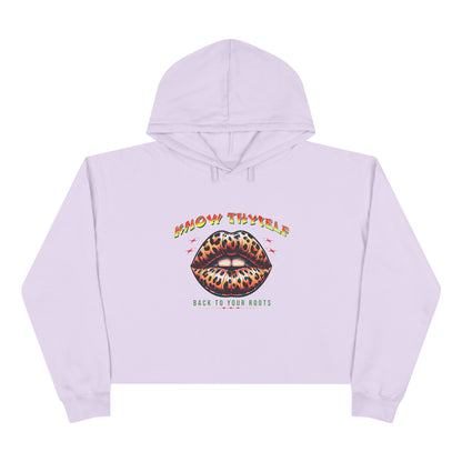 Know Thyself Crop Hoodie | Animal Print Graphic