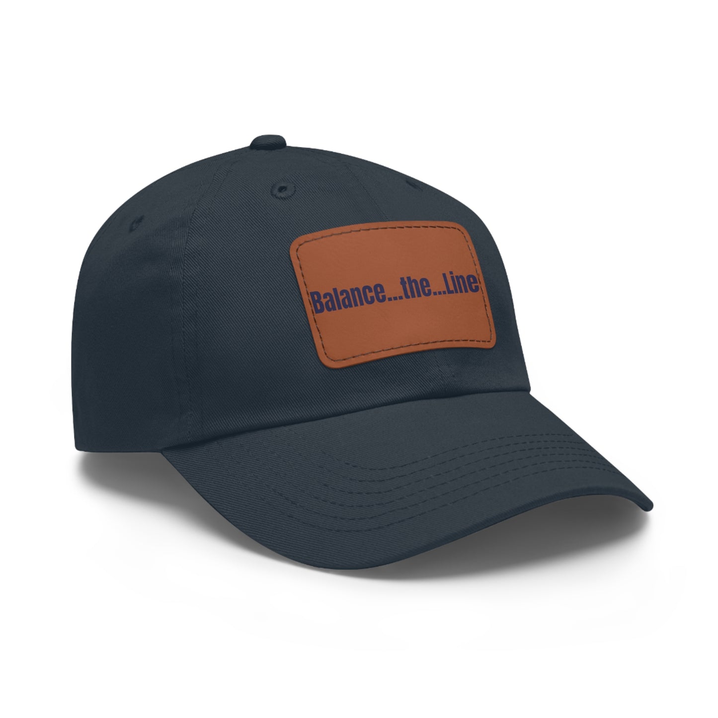 "Balance...the...Line" Statement Cap — Navy Dad Hat