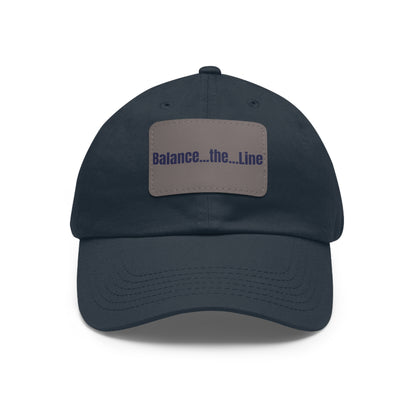 "Balance...the...Line" Statement Cap — Navy Dad Hat