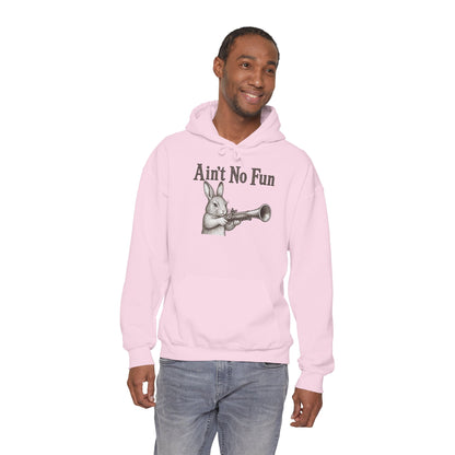 Ain't No Fun Rabbit Hoodie – Funny Vintage Animal Graphic Hoodie