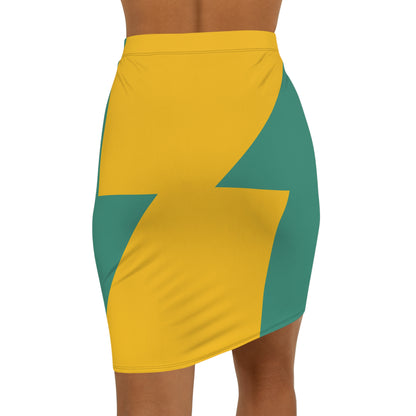 Chic Earthen Geometric Women's Pencil Skirt GY
