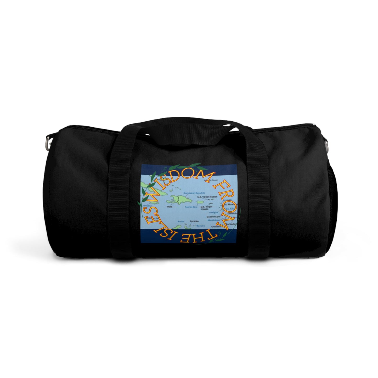Travel Duffel Bag — 'Wisdom from the Isles Map Black