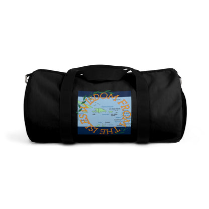 Travel Duffel Bag — 'Wisdom from the Isles Map Black