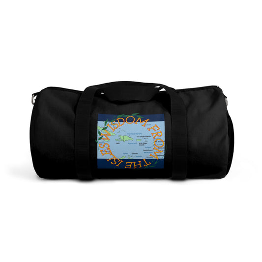 Travel Duffel Bag — 'Wisdom from the Isles Map Black