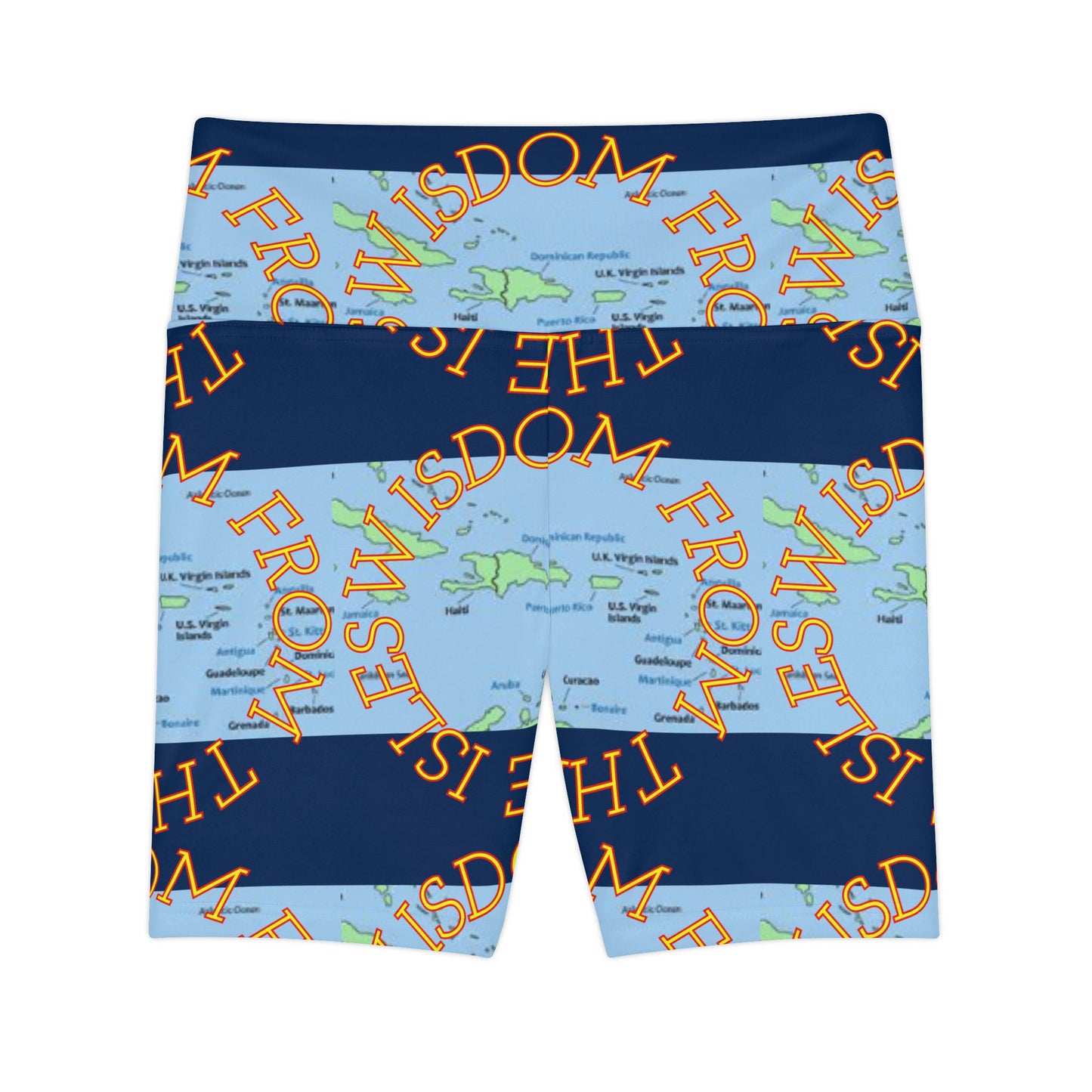 Workout Shorts — 'Wisdom From The Isles' Island Map