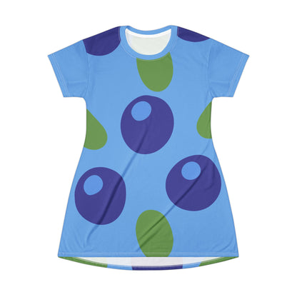 T-Shirt Dress Vibrant Blue Berry
