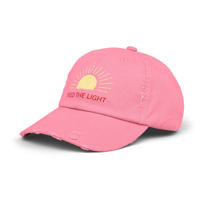 Feed The Light Unisex Distressed Cap