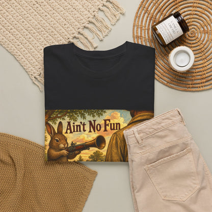 Vintage Bunny Graphic Wisdom Tee — "Ain't No Fun When..."
