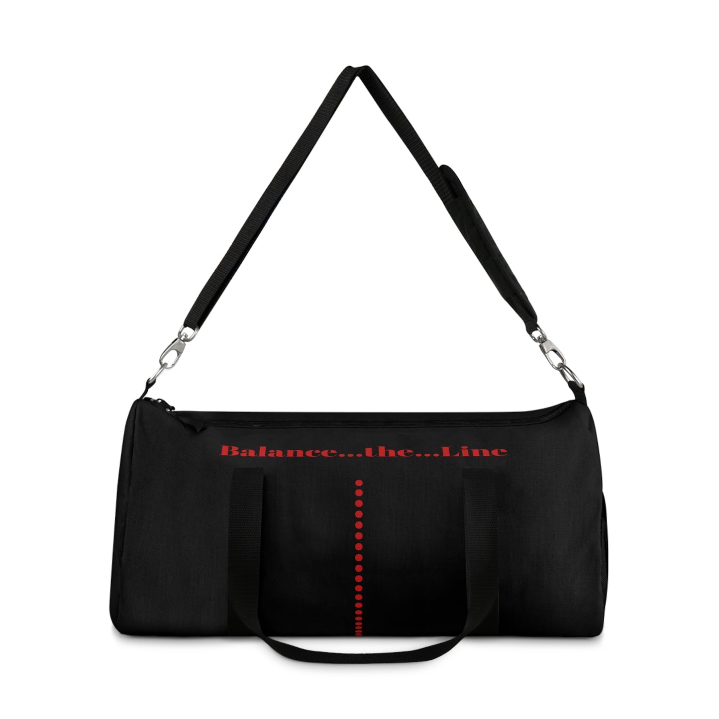 Balance...the...Line Duffel Bag — Black Gym & Travel Tote