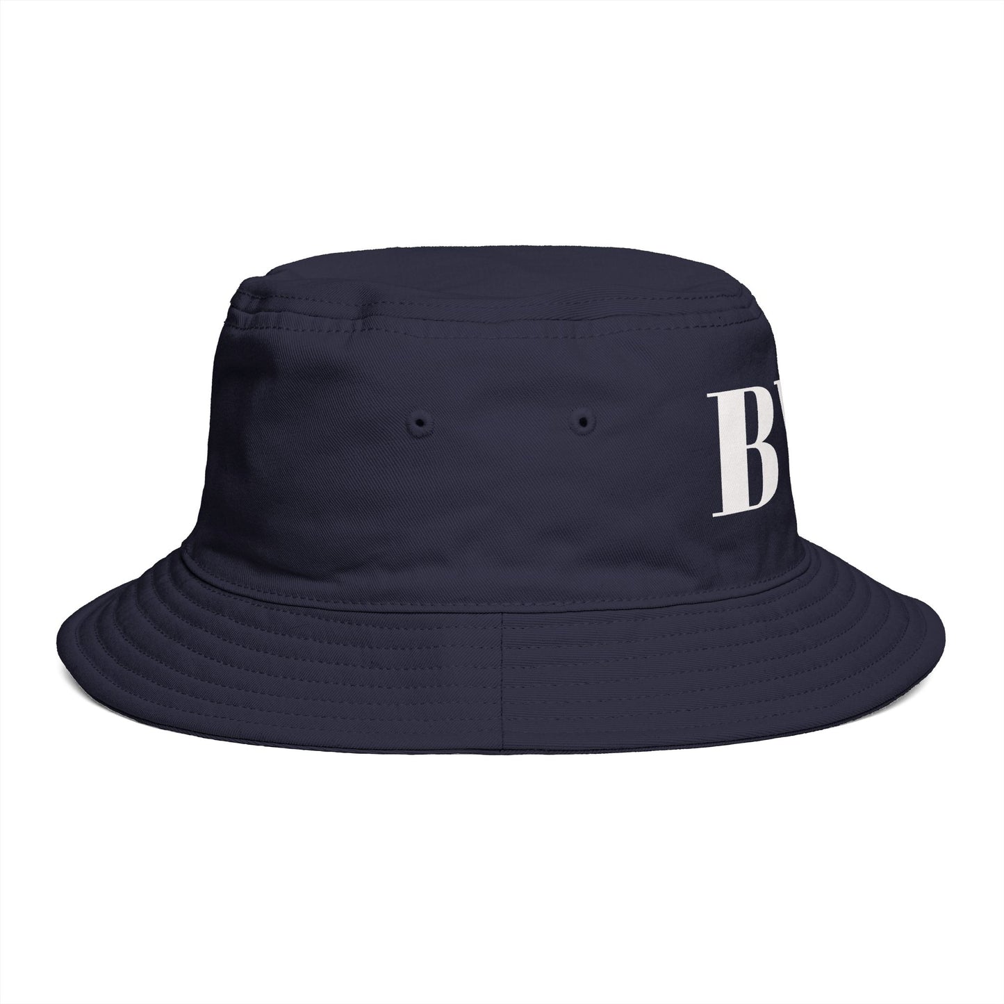 BVT Monogram Bucket Hat — Classic White BVT Logo