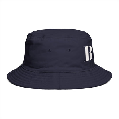 BVT Monogram Bucket Hat — Classic White BVT Logo