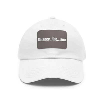 "Balance...the...Line" Statement Cap — White Dad Hat