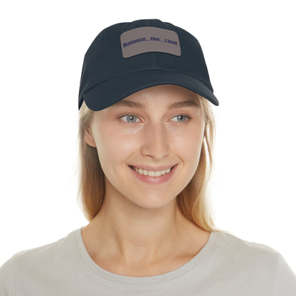 "Balance...the...Line" Statement Cap — Navy Dad Hat
