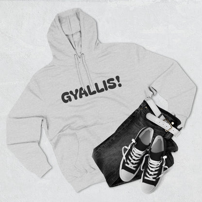 Playful Fleece Hoodie with Witty Text - Gyallis!