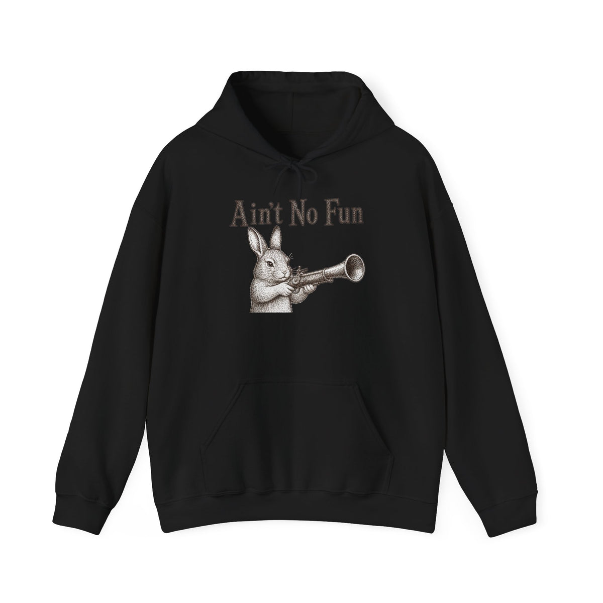 Ain't No Fun Rabbit Hoodie – Funny Vintage Animal Graphic Hoodie