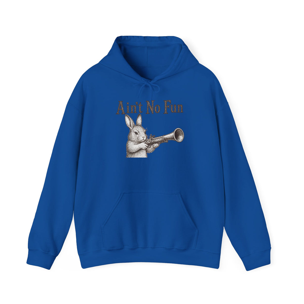 Ain't No Fun Rabbit Hoodie – Funny Vintage Animal Graphic Hoodie
