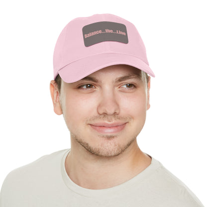 "Balance...the...Line" Statement Cap —  Pink Dad Hat