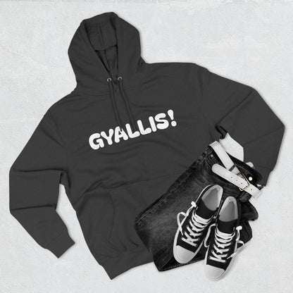 Playful Fleece Hoodie with Witty Text - Gyallis!