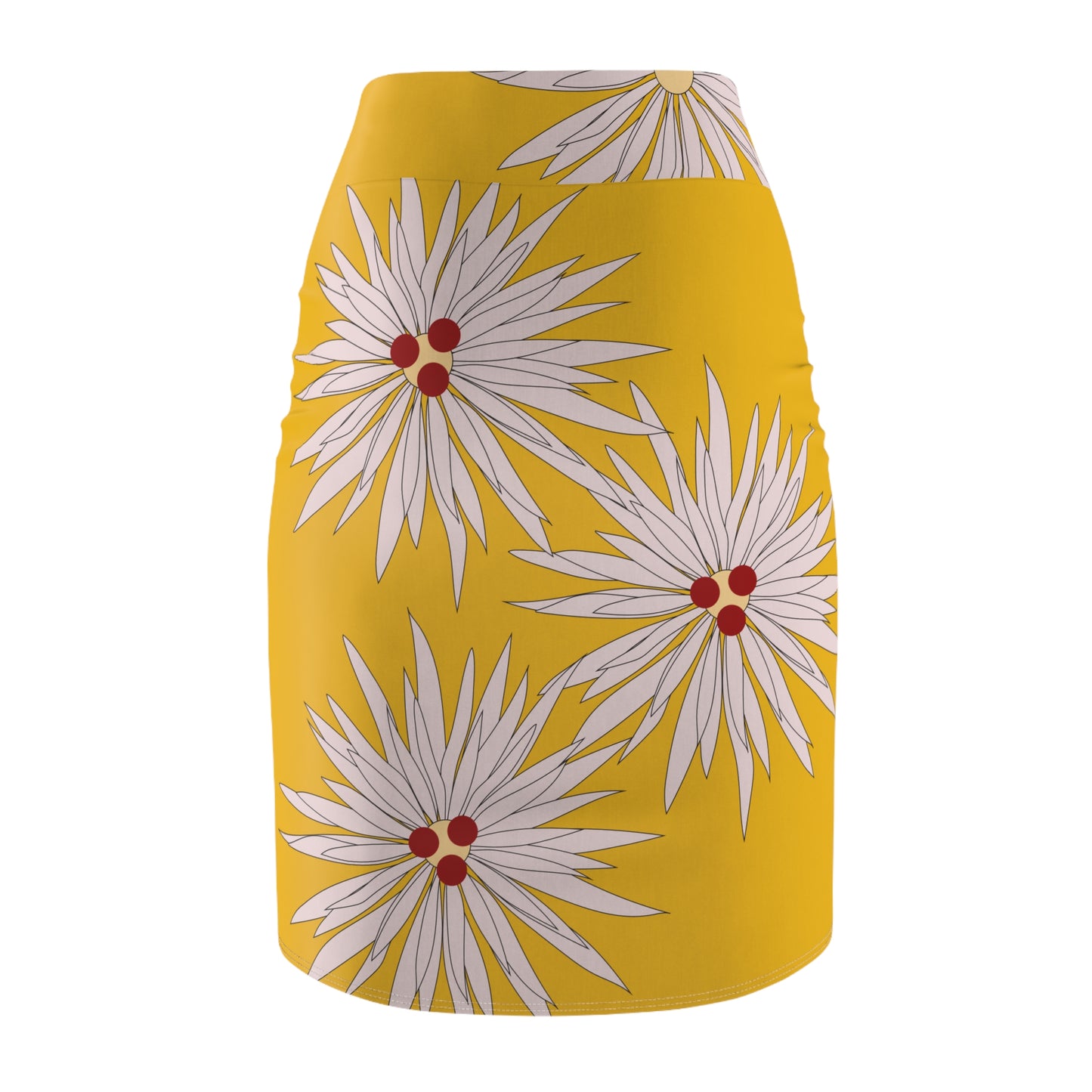 Floral Print Women's Pencil Skirt Y