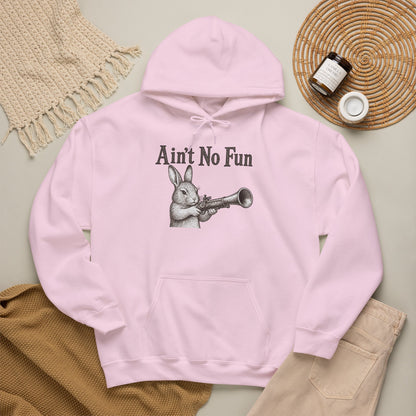 Ain't No Fun Rabbit Hoodie – Funny Vintage Animal Graphic Hoodie