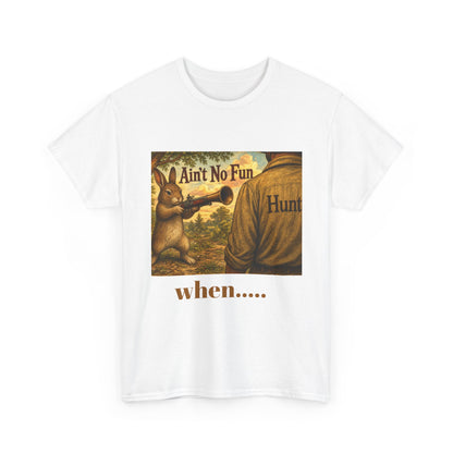 Vintage Bunny Graphic Wisdom Tee — "Ain't No Fun When..."