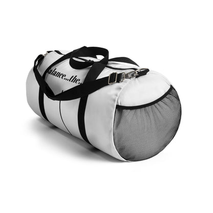 Balance...the...Line Duffel Bag — White Gym & Travel Tote