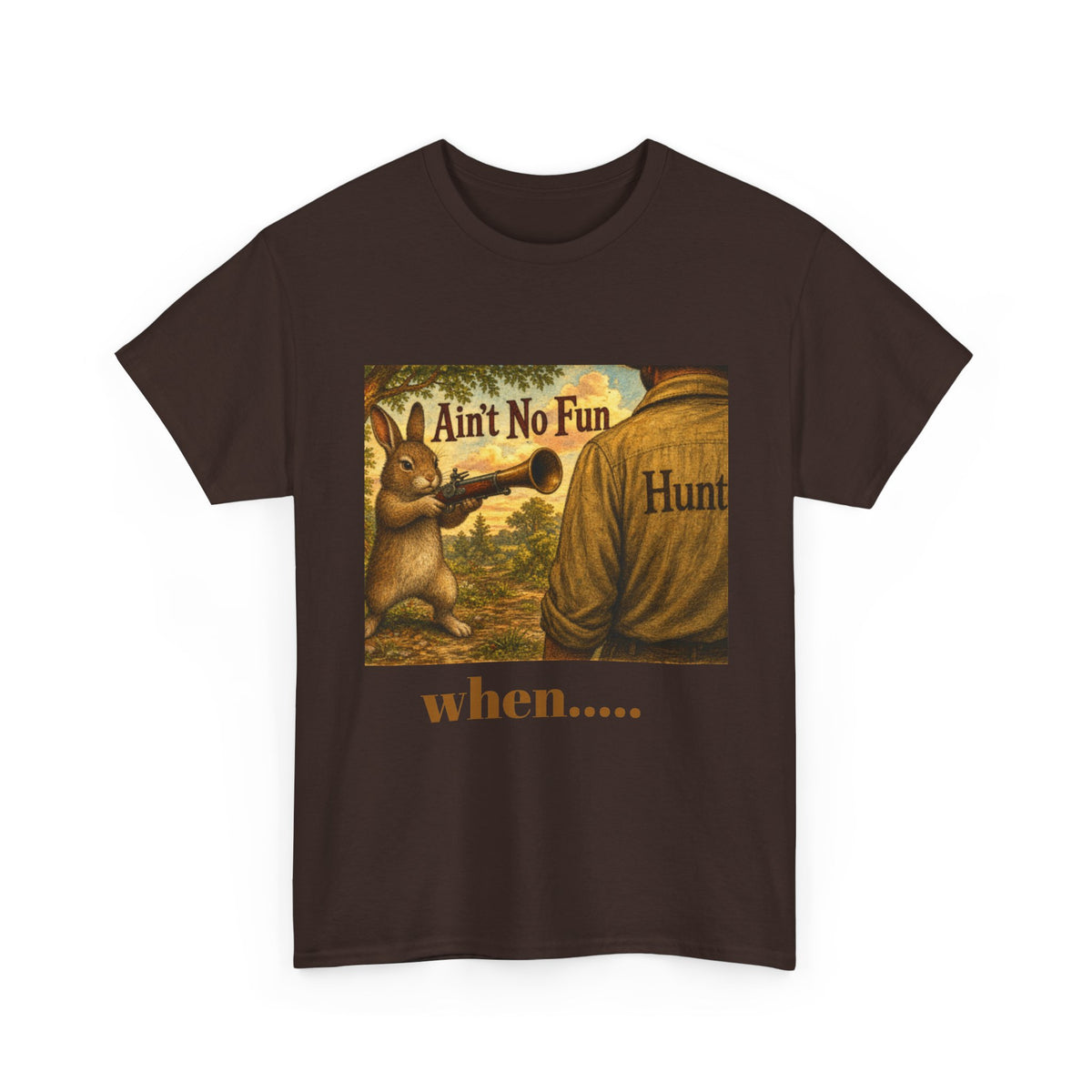 Vintage Bunny Graphic Wisdom Tee — "Ain't No Fun When..."