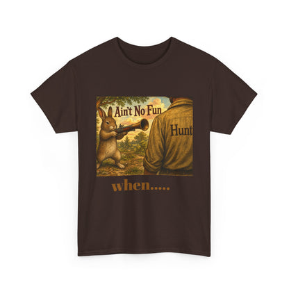 Vintage Bunny Graphic Wisdom Tee — "Ain't No Fun When..."