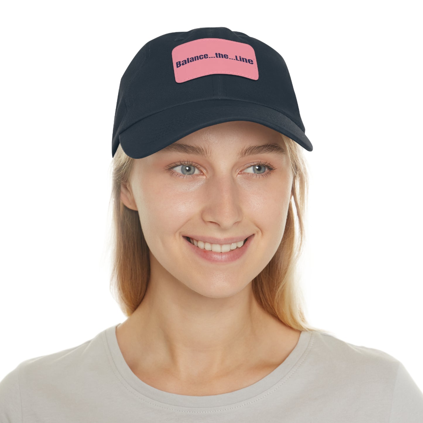 "Balance...the...Line" Statement Cap — Navy Dad Hat