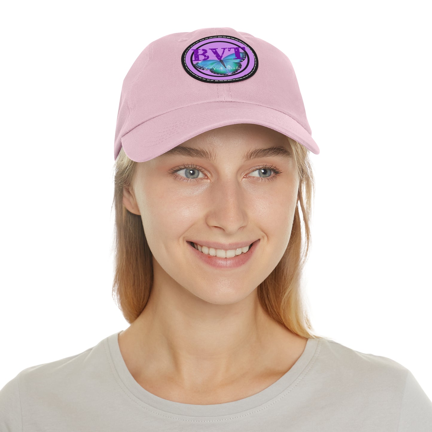 Butterfly Patch Dad Hat — BVT Logo Pink Cap