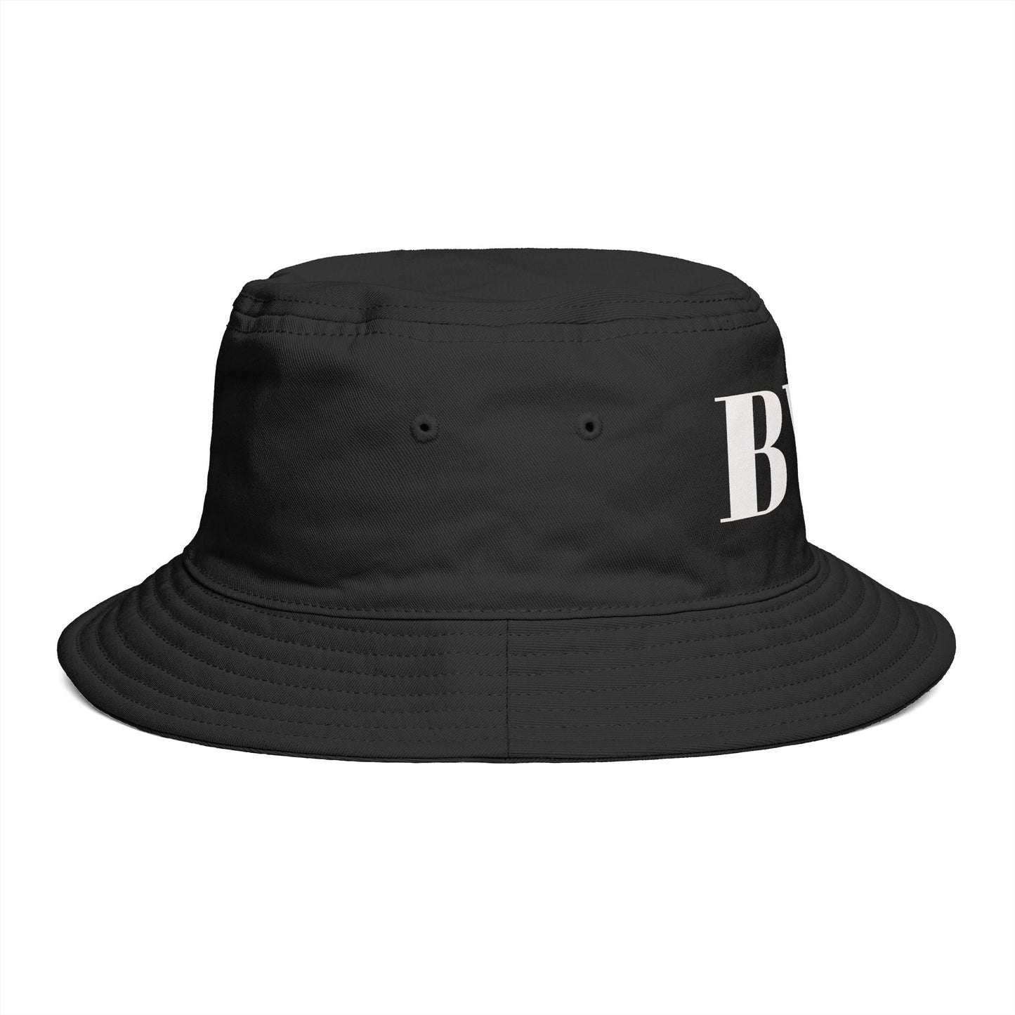 BVT Monogram Bucket Hat — Classic White BVT Logo
