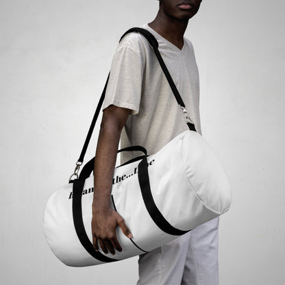 Balance...the...Line Duffel Bag — White Gym & Travel Tote