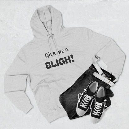 Playful Fleece Hoodie with Witty Text - Bligh!