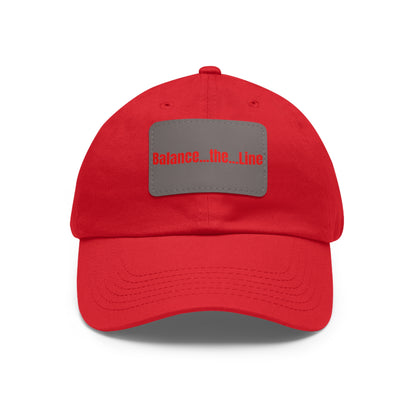 "Balance...the...Line" Statement Cap — Red Dad Hat