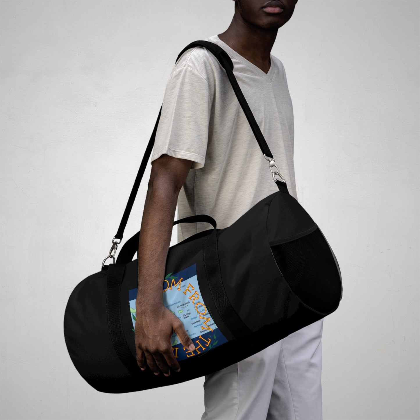 Travel Duffel Bag — 'Wisdom from the Isles Map Black