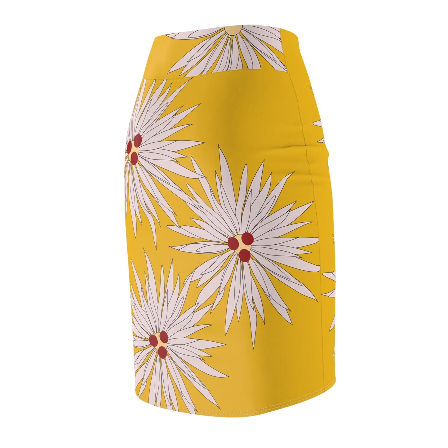 Floral Print Women's Pencil Skirt Y