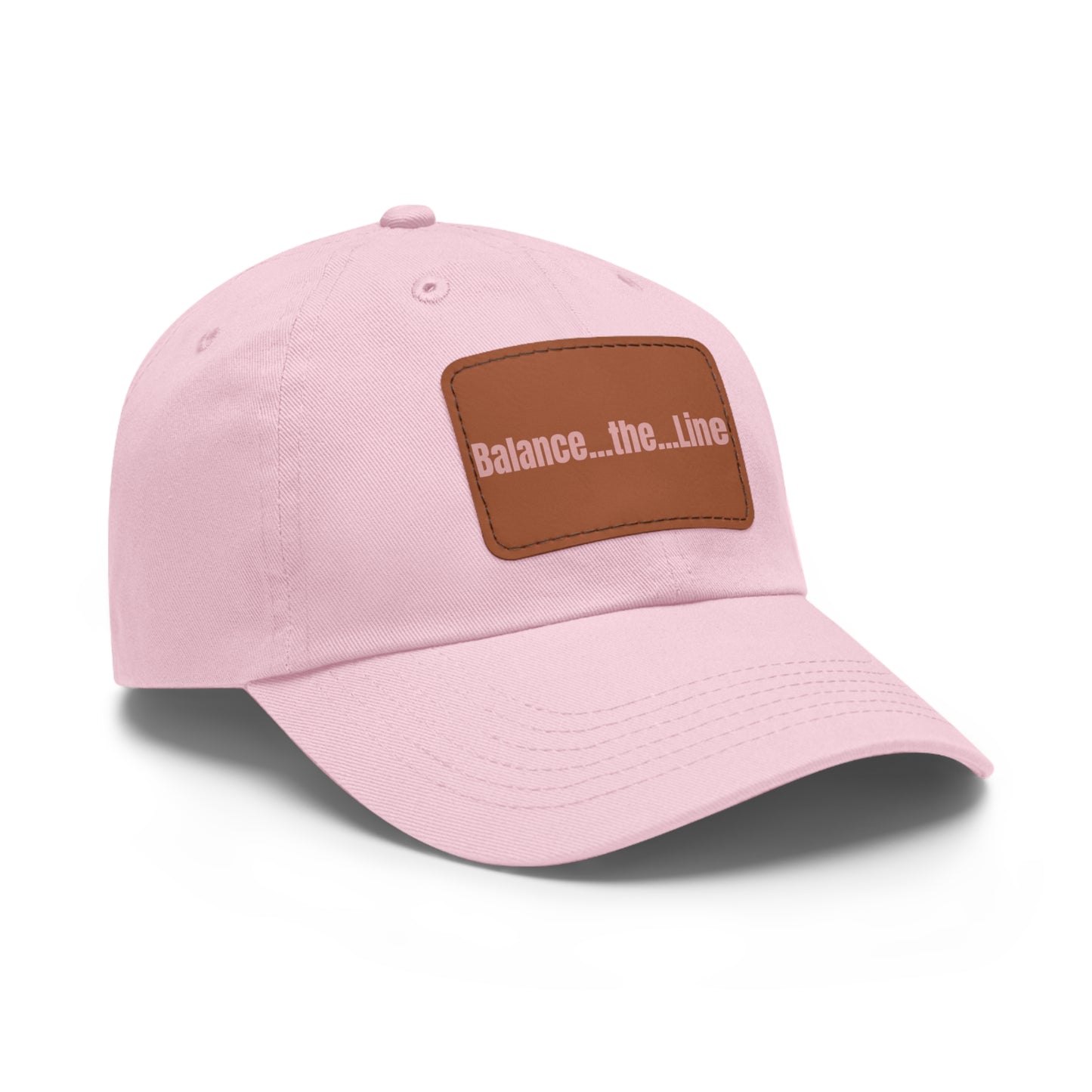 "Balance...the...Line" Statement Cap —  Pink Dad Hat