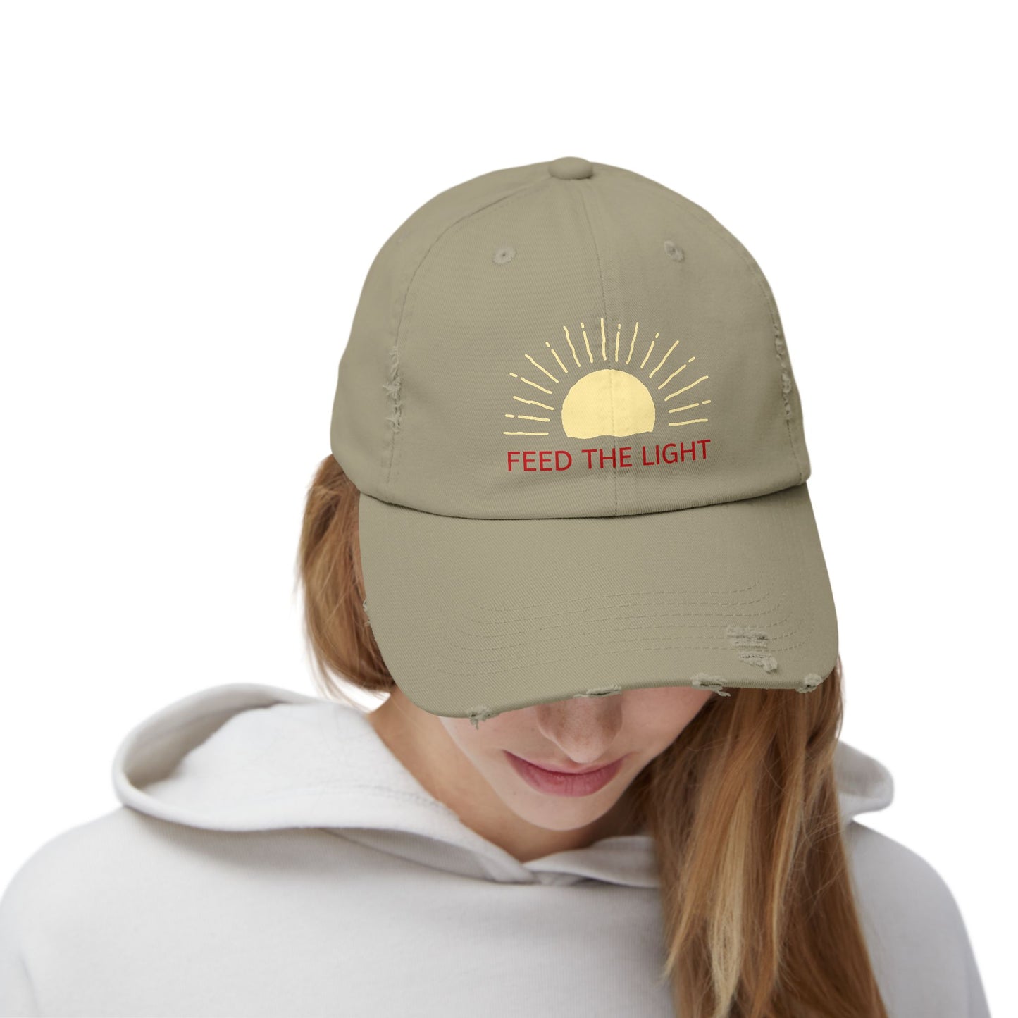 Feed The Light Unisex Distressed Cap
