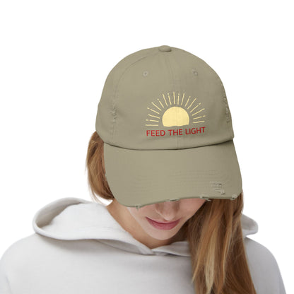 Feed The Light Unisex Distressed Cap