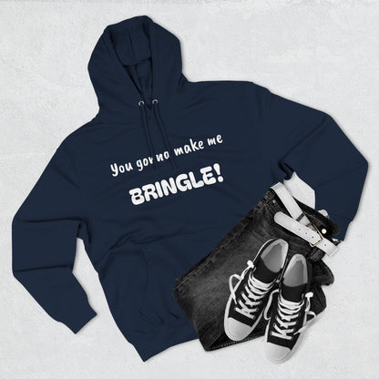 Playful Fleece Hoodie with Witty Text - Bringle