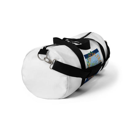 Travel Duffel Bag — 'The World Is Yours' Map Graphic