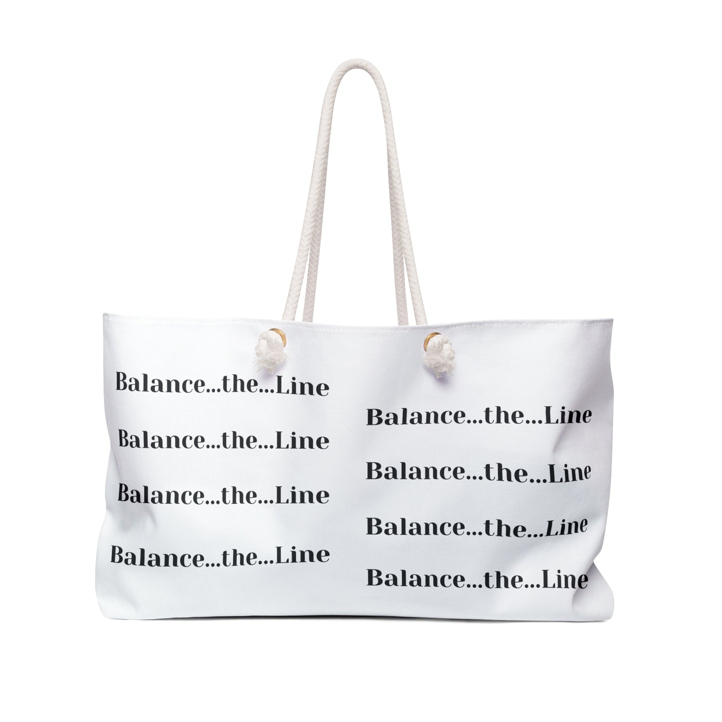 Balance the Line (P) Weekender Bag White