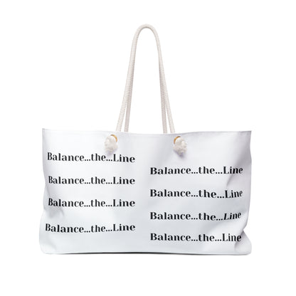 Balance the Line (P) Weekender Bag White