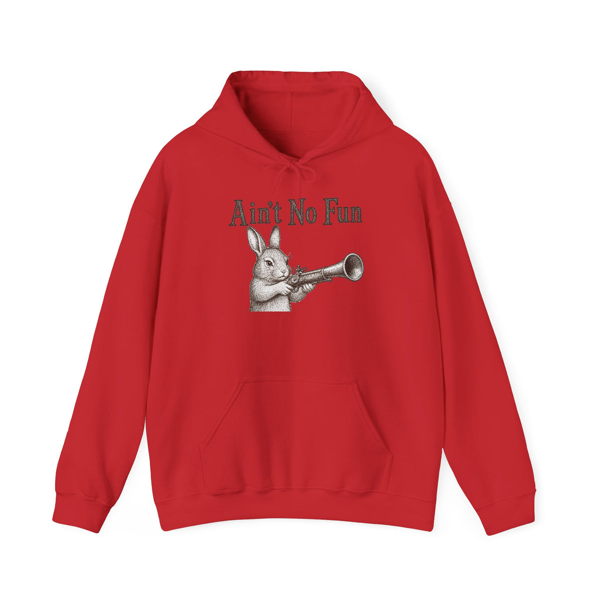 Ain't No Fun Rabbit Hoodie – Funny Vintage Animal Graphic Hoodie