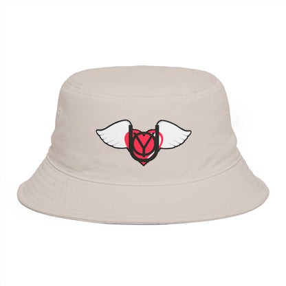 Embrace You Logo Bucket Hat — Cute Retro Winged Heart Sun Hat