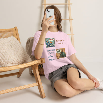 Drunk Men Sober Mind" Vintage Truth Design —  Graphic Tee