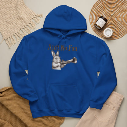 Ain't No Fun Rabbit Hoodie – Funny Vintage Animal Graphic Hoodie