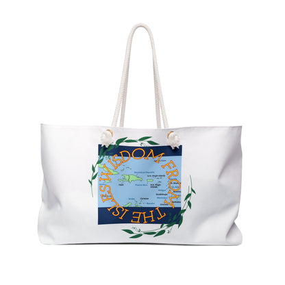Wisdom from the Isles Weekender Bag – White