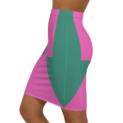Chic Earthen Geometric Women's Pencil Skirt GP