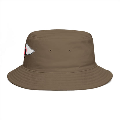 Embrace You Logo Bucket Hat — Cute Retro Winged Heart Sun Hat